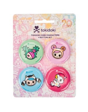 20th Anniversary Chibi 4 Character Button Set