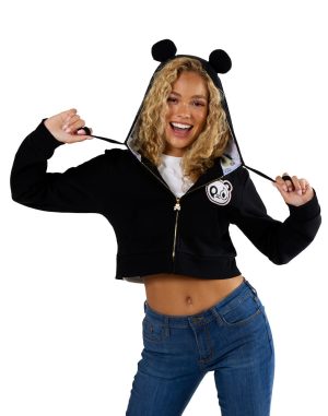 Peace & Bears Cropped Hoodie