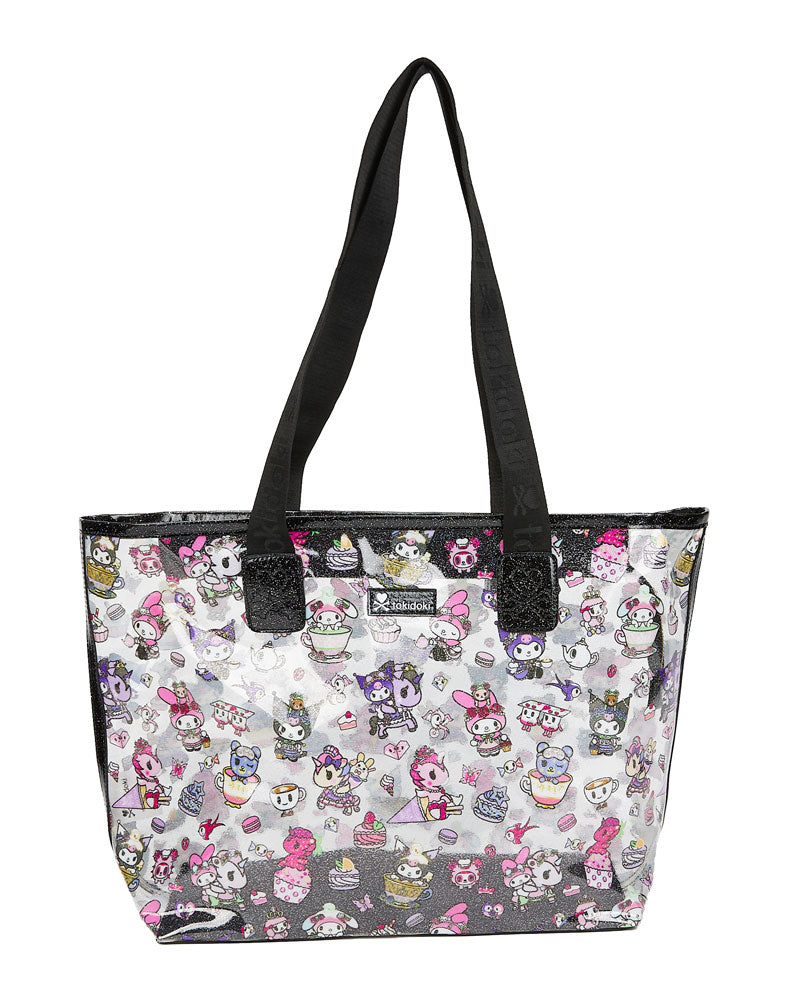 tokidoki x Kuromi & My Melody Garden Party Clear Zip Tote Bag